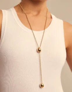 Long adjustable chain necklace