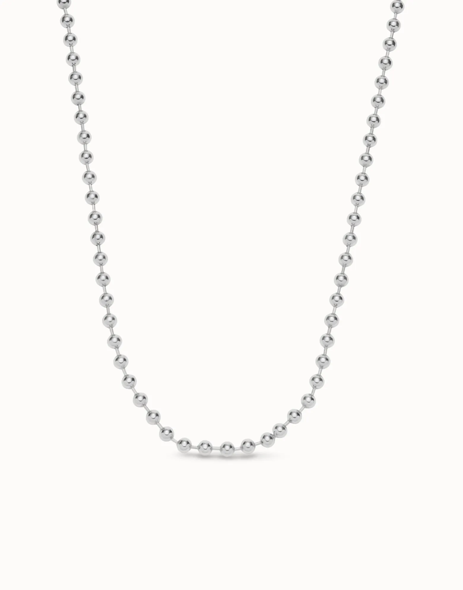 Long beaded chain charm necklace