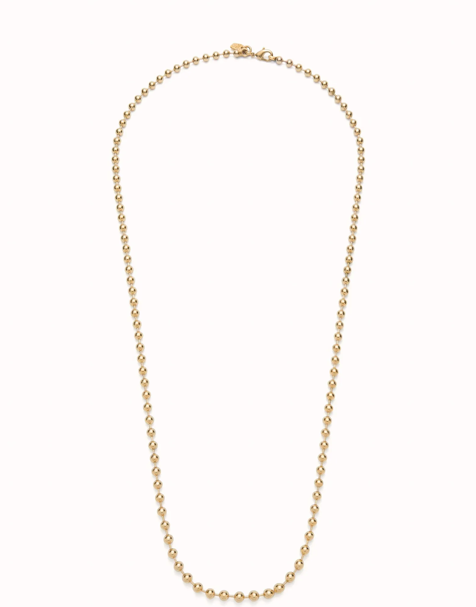 Long beaded chain charm necklace