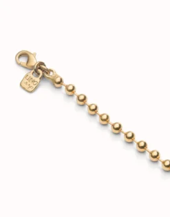 Long beaded chain charm necklace