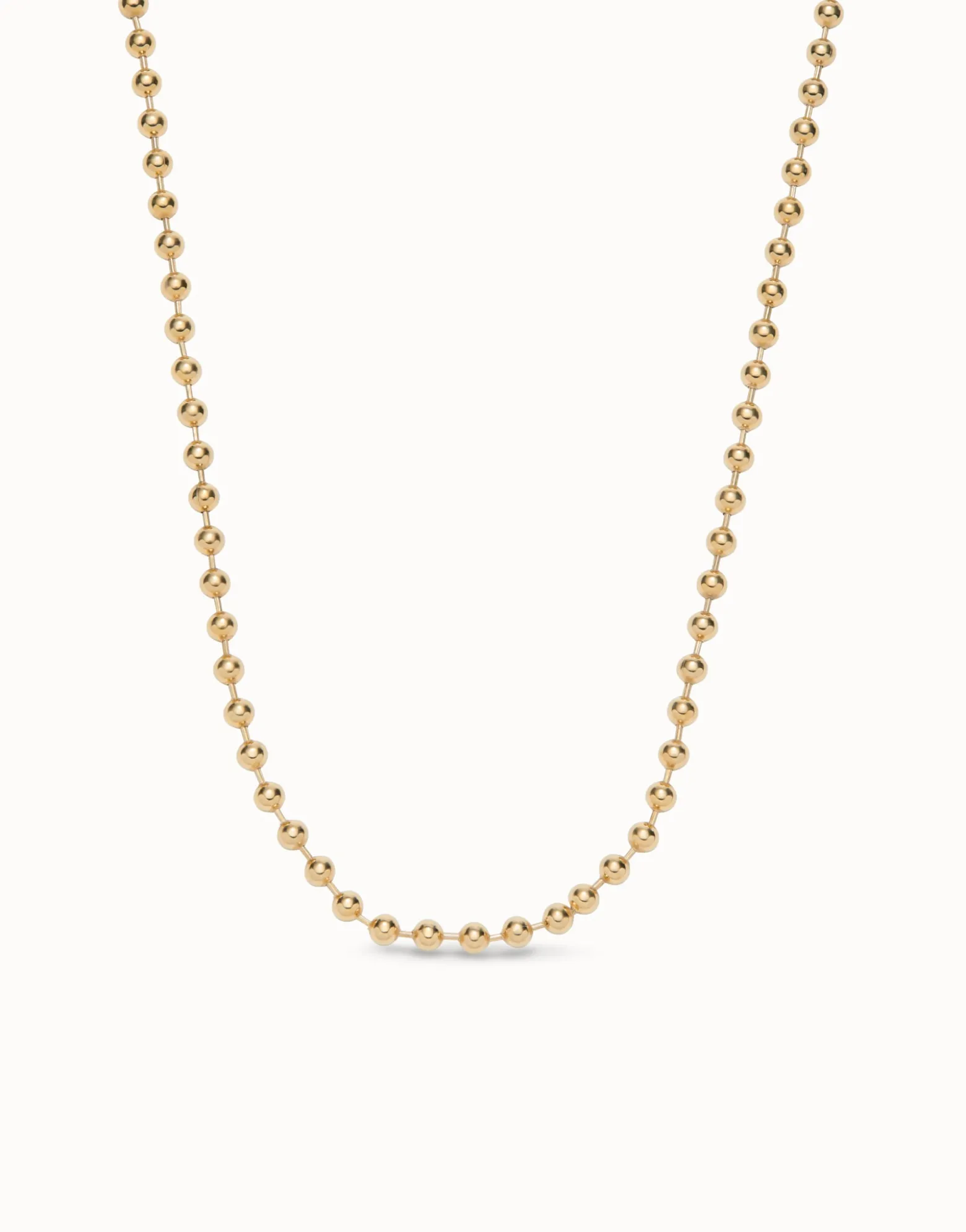 Long beaded chain charm necklace