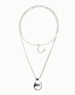 Long necklace with large sphere