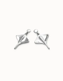 Manta ray-shaped drop earrings