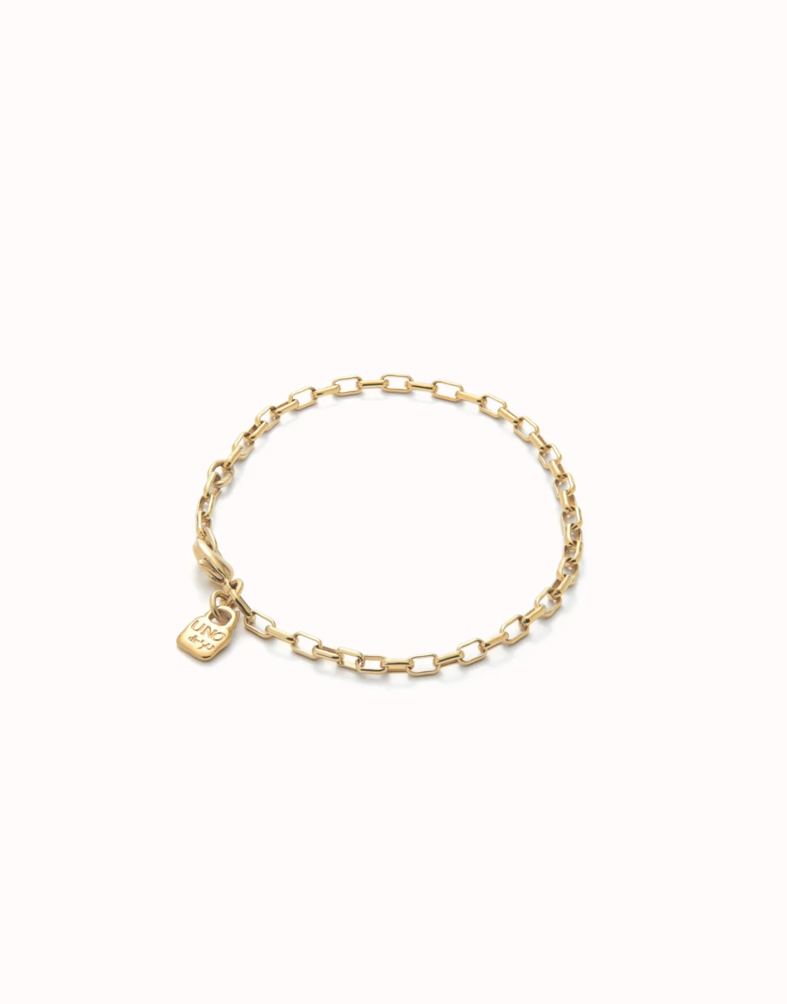 Mid-sized link charm chain bracelet