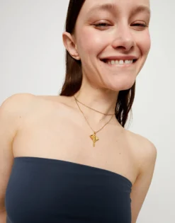 Multi strand chain necklace with manta ray