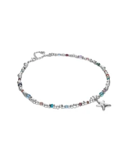 Necklace with crystals and small starfish