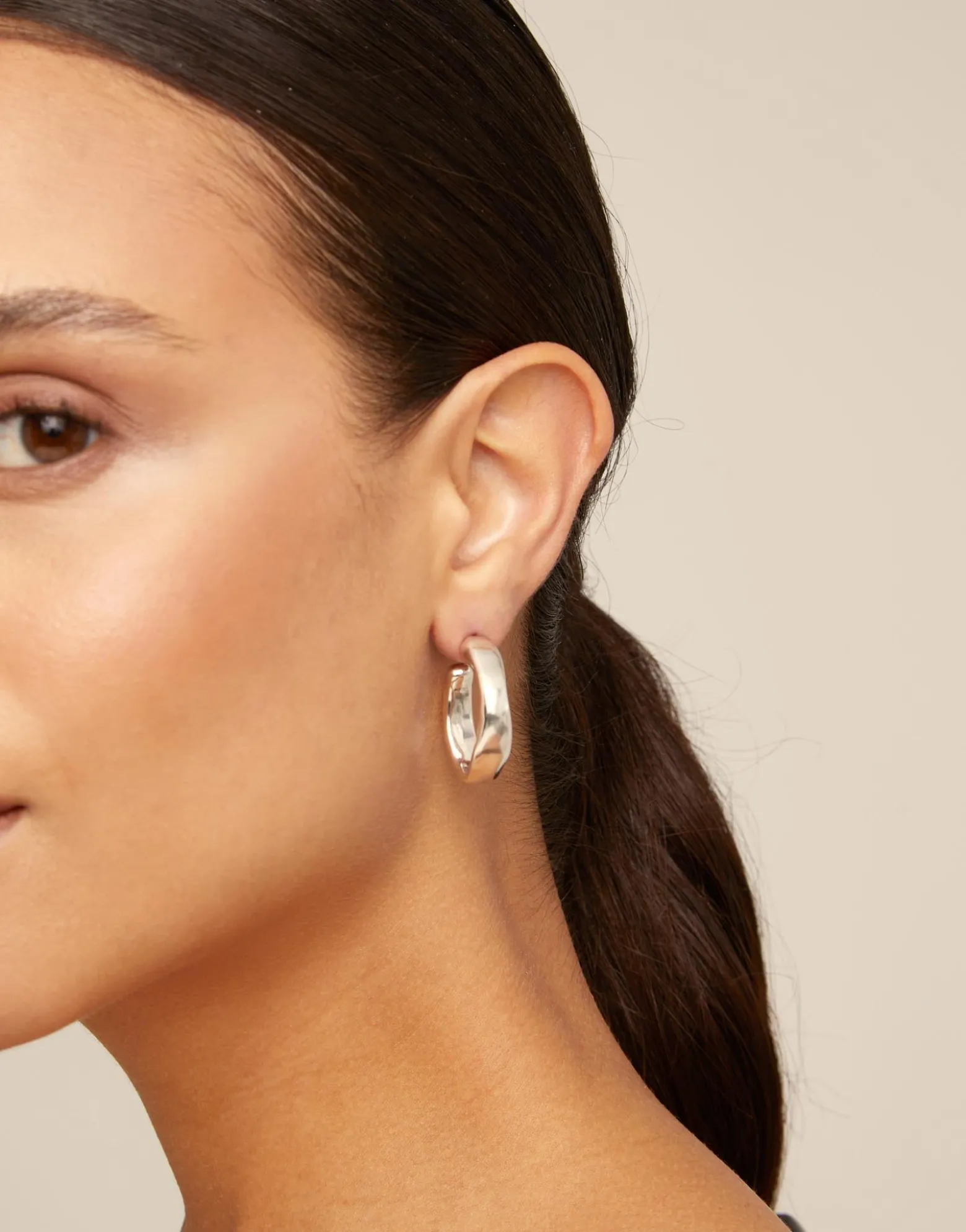 Open hoop earrings