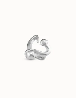 Open ring with a nailed heart