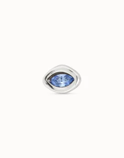 Piercing with blue crystal