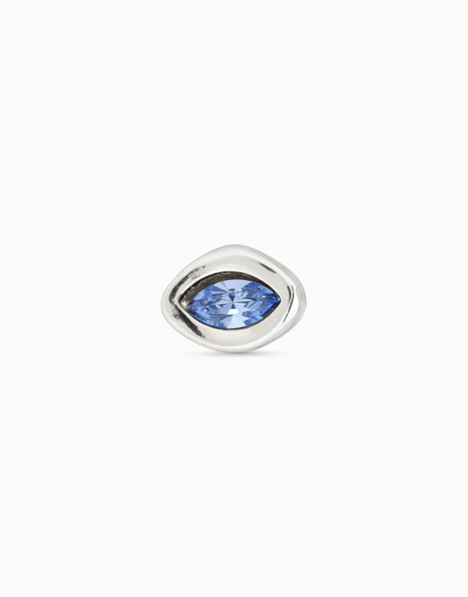 Piercing with blue crystal