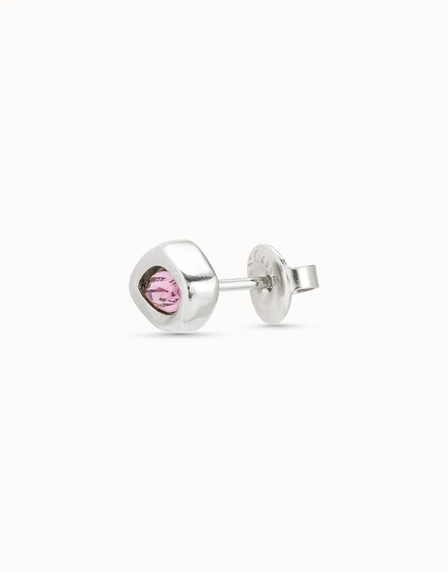 Piercing with pink crystal