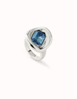 Ring with blue crystal
