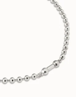 Short beaded chain charm necklace
