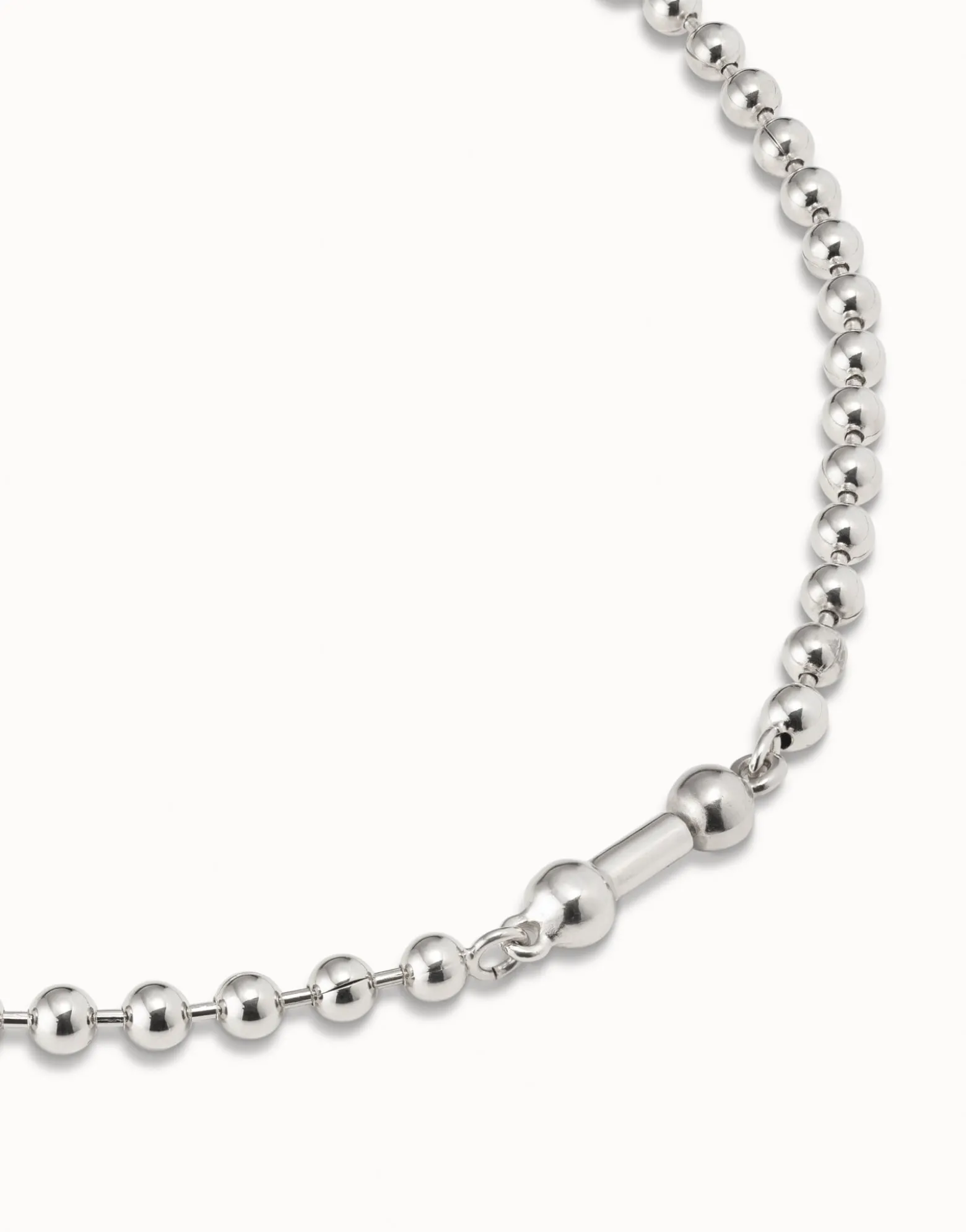 Short beaded chain charm necklace