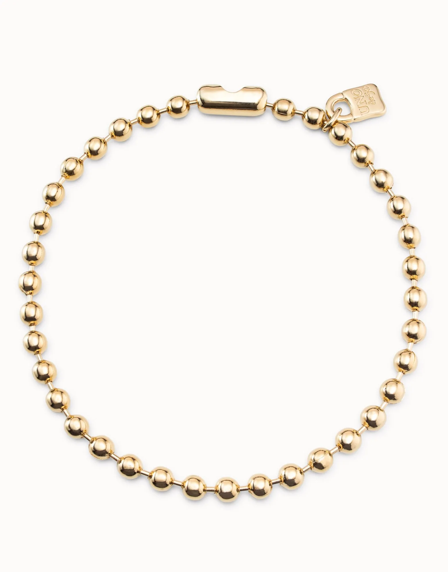 Short beaded necklace with padlock