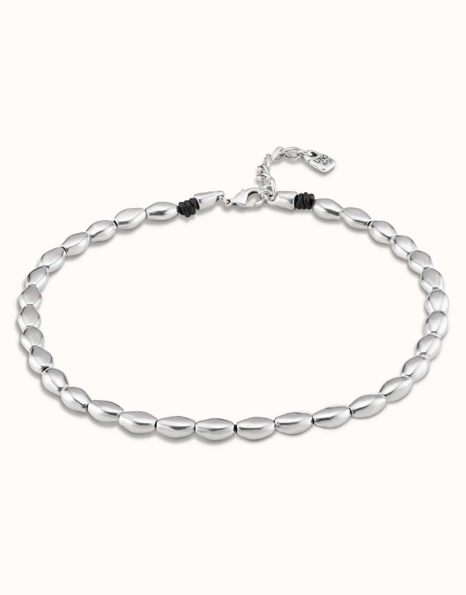 Short bead shape link necklace