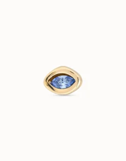 Single Stud Earring With Blue Stone
