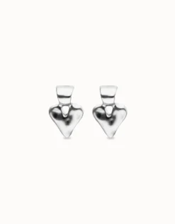 Small heart stud earrings