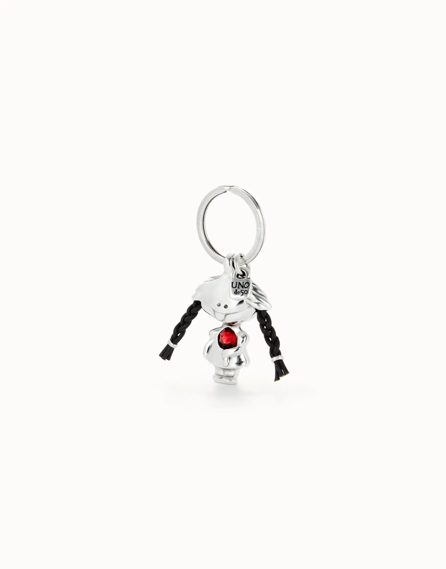 Sterling silver-plated doll key-ring