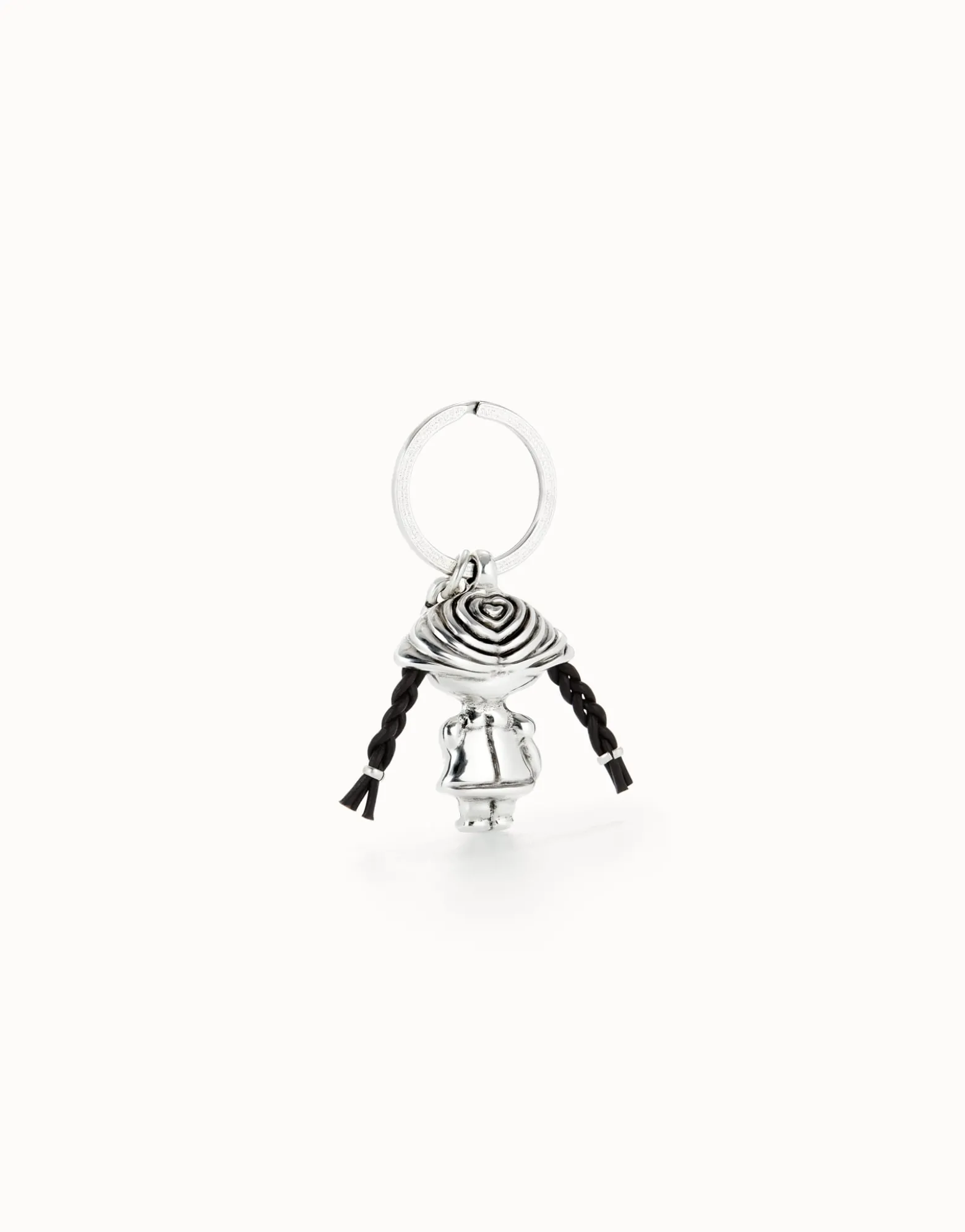 Sterling silver-plated doll key-ring