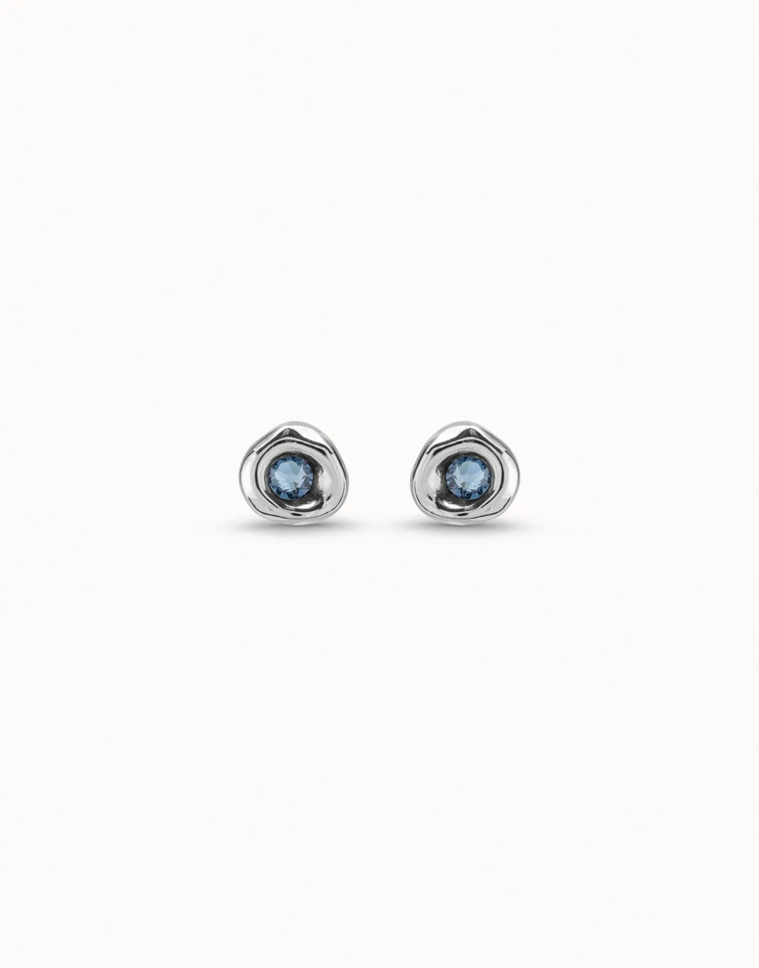 Sterling silver-plated earrings with crystal
