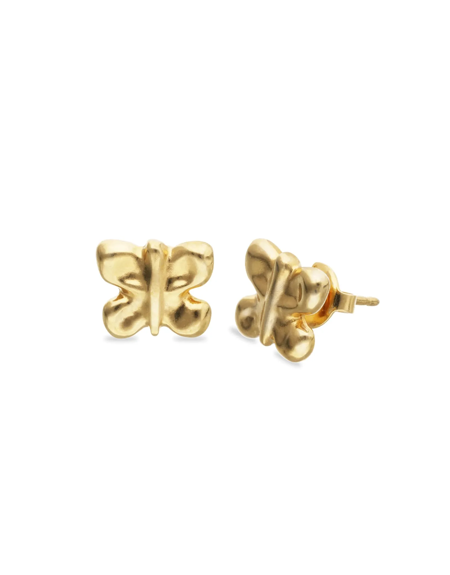 Stud earrings with a butterfly shape