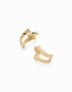 Triple-Curve Stud Earrings