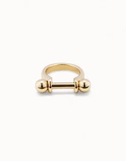 Wide ring with textured relief